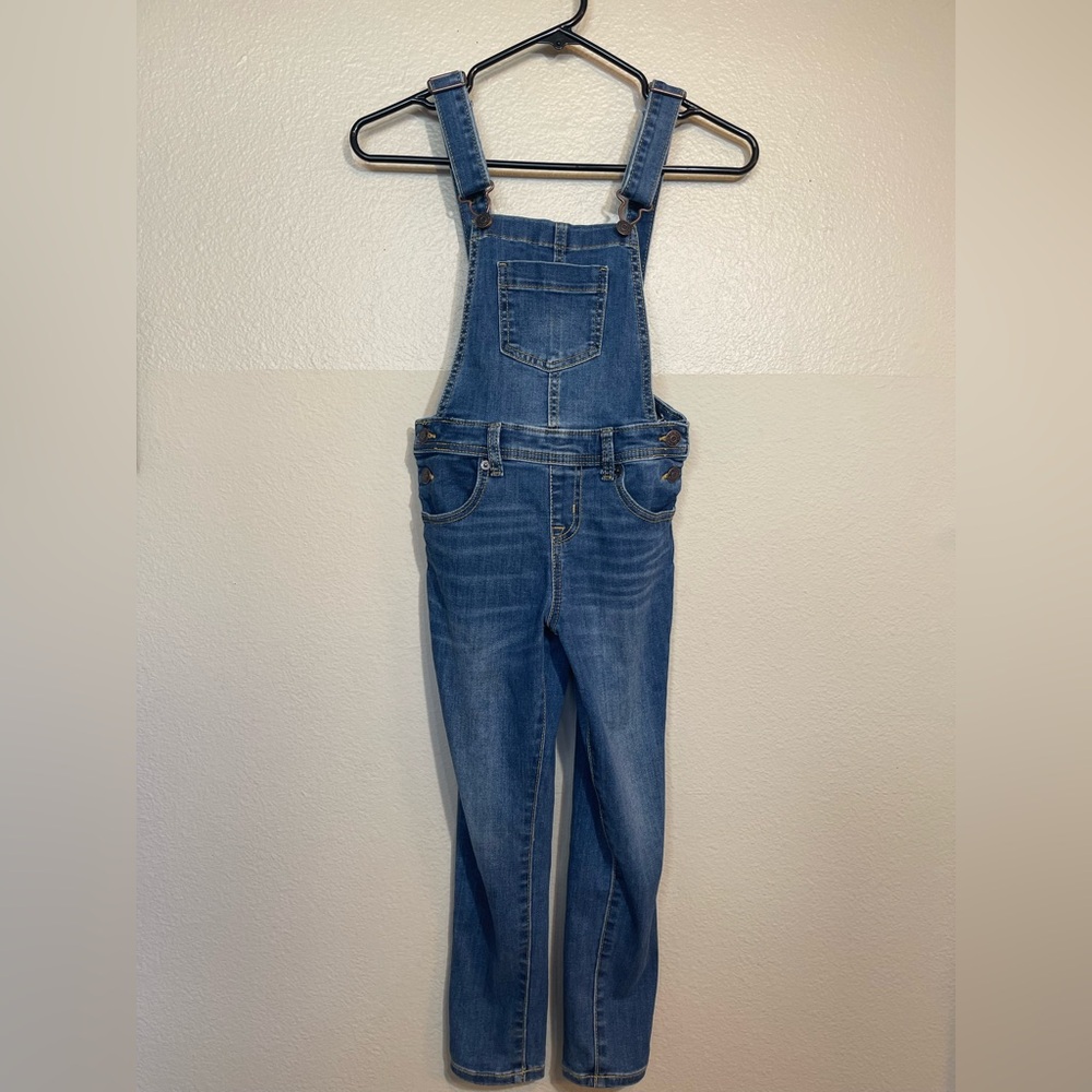Cat & Jack Kids Super stretch Blue Overalls small 6/6x